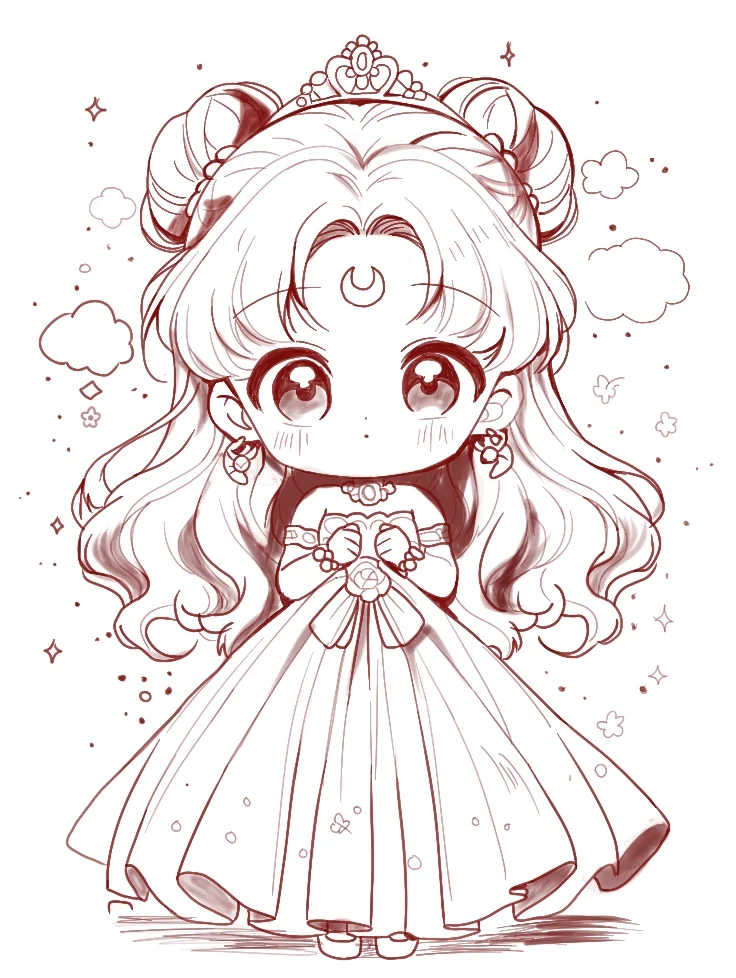 挑战线稿练习100次,之第4次打卡成功🏆