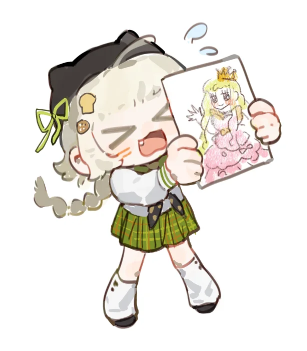 今天画了新的美少女喔!