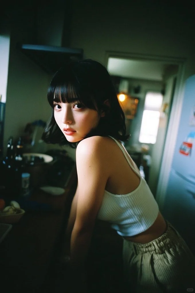日系胶片氛围感少女写真、迷人的光影感