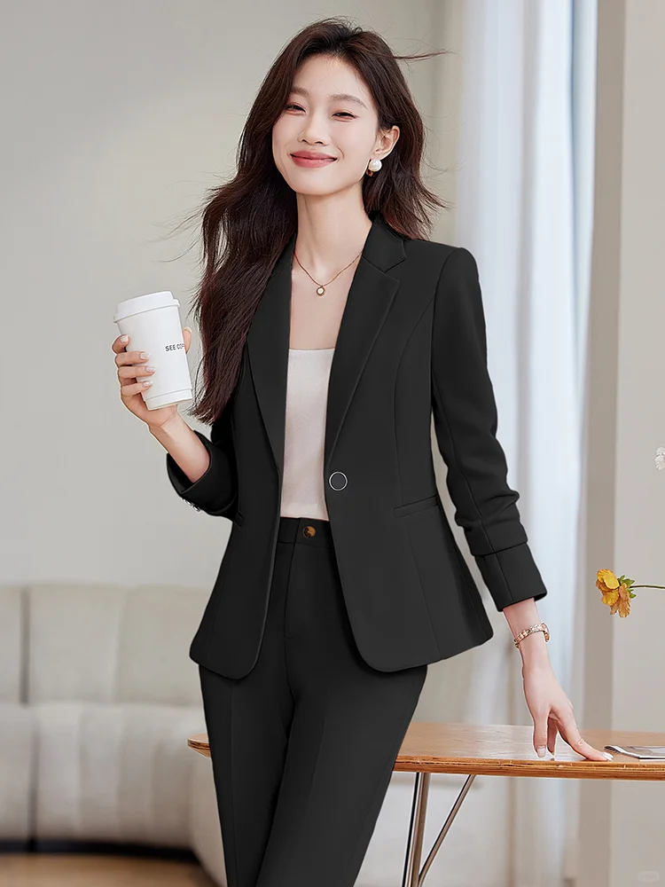 韩系时尚气质女神范西装套装