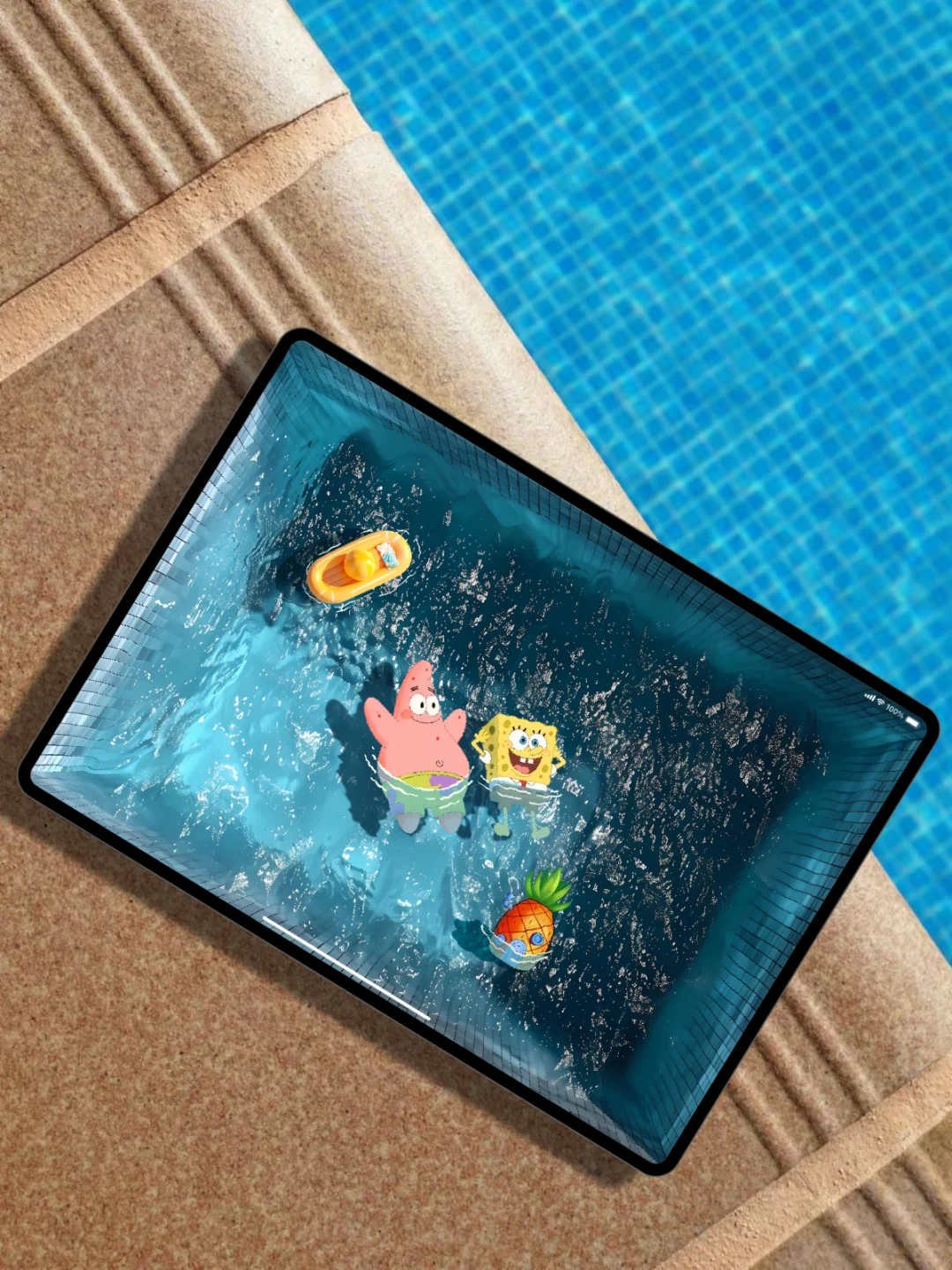 ipad/平板壁纸|海绵宝宝游泳8|静