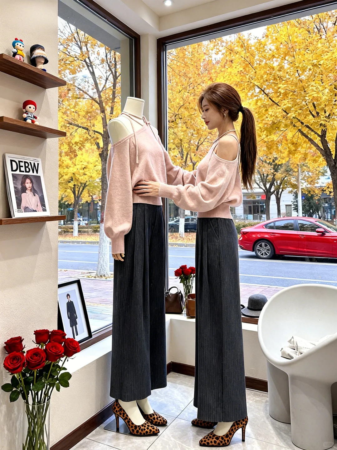 创意图片｜这个秋天我家小店的橱窗的样子