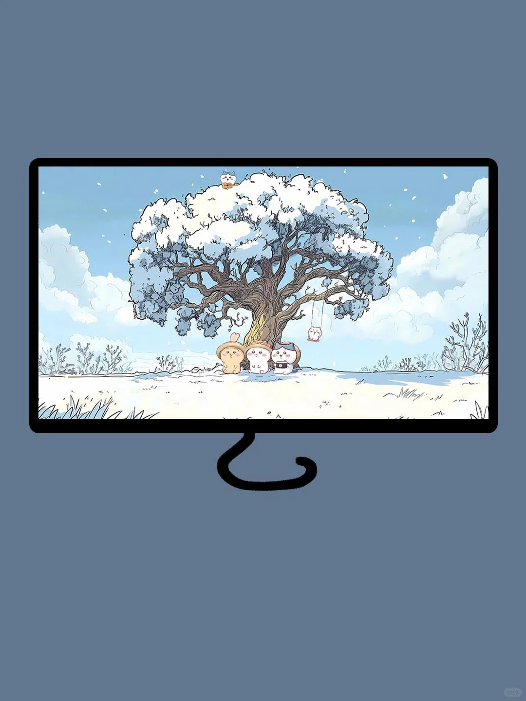 🧣冬天静悄悄的来·Chiikawa电脑壁纸 ||