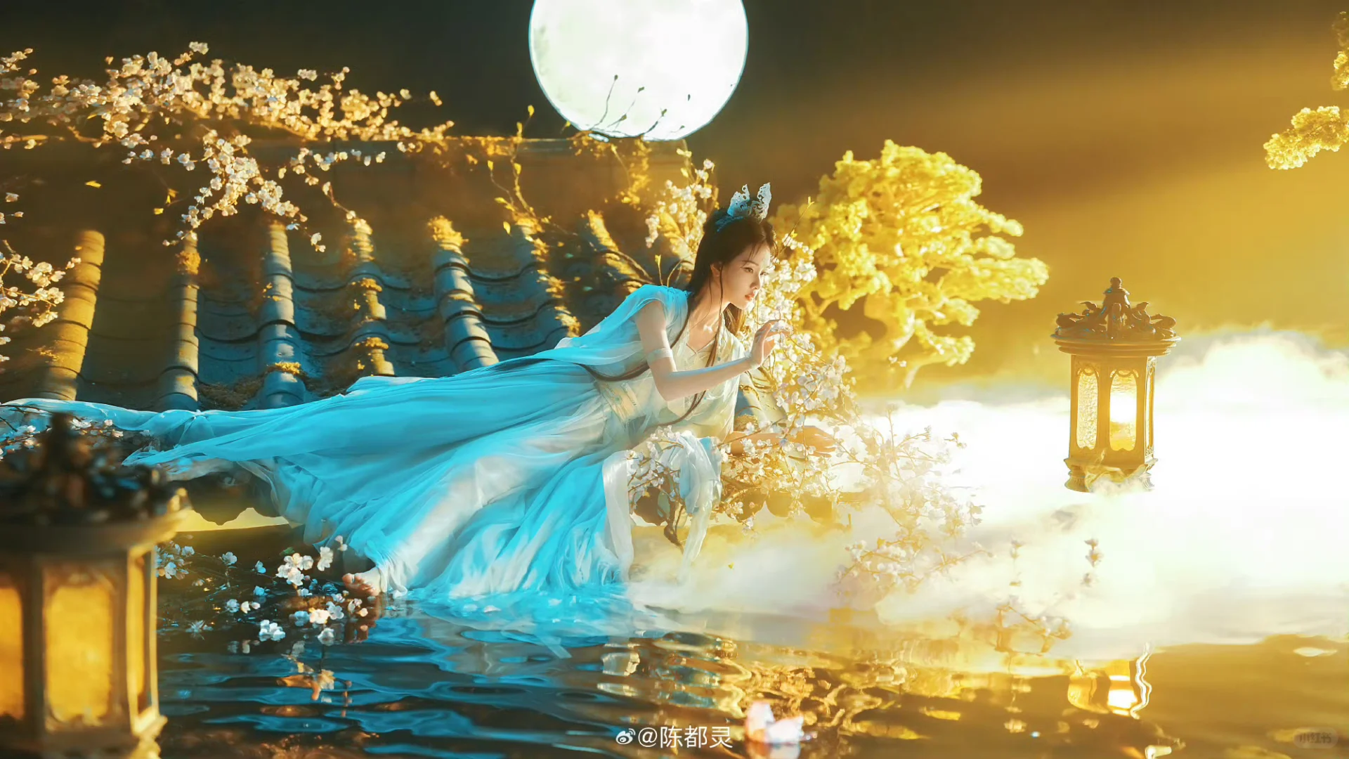 陈都灵的这组玉面观音写真绝啦!