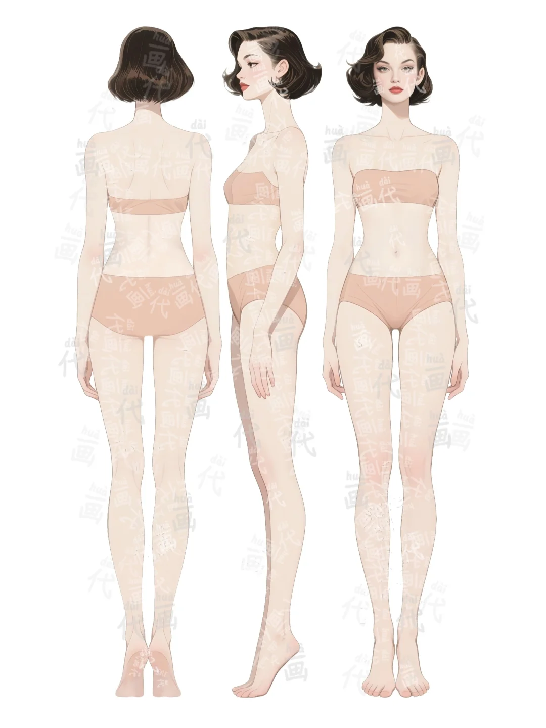 女装模特|女模|效果图模特|西方复古模特