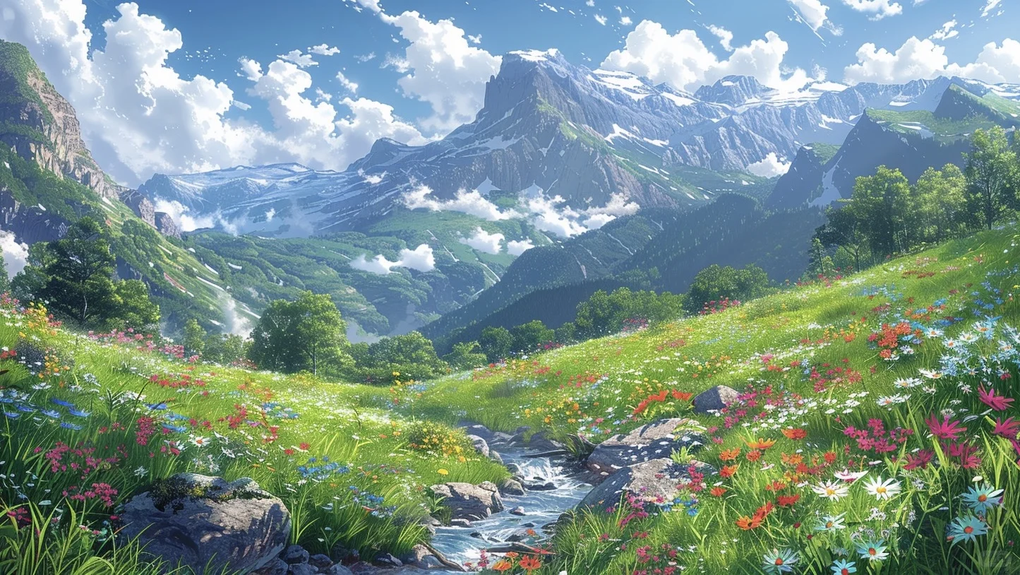 山野之间，风景如画