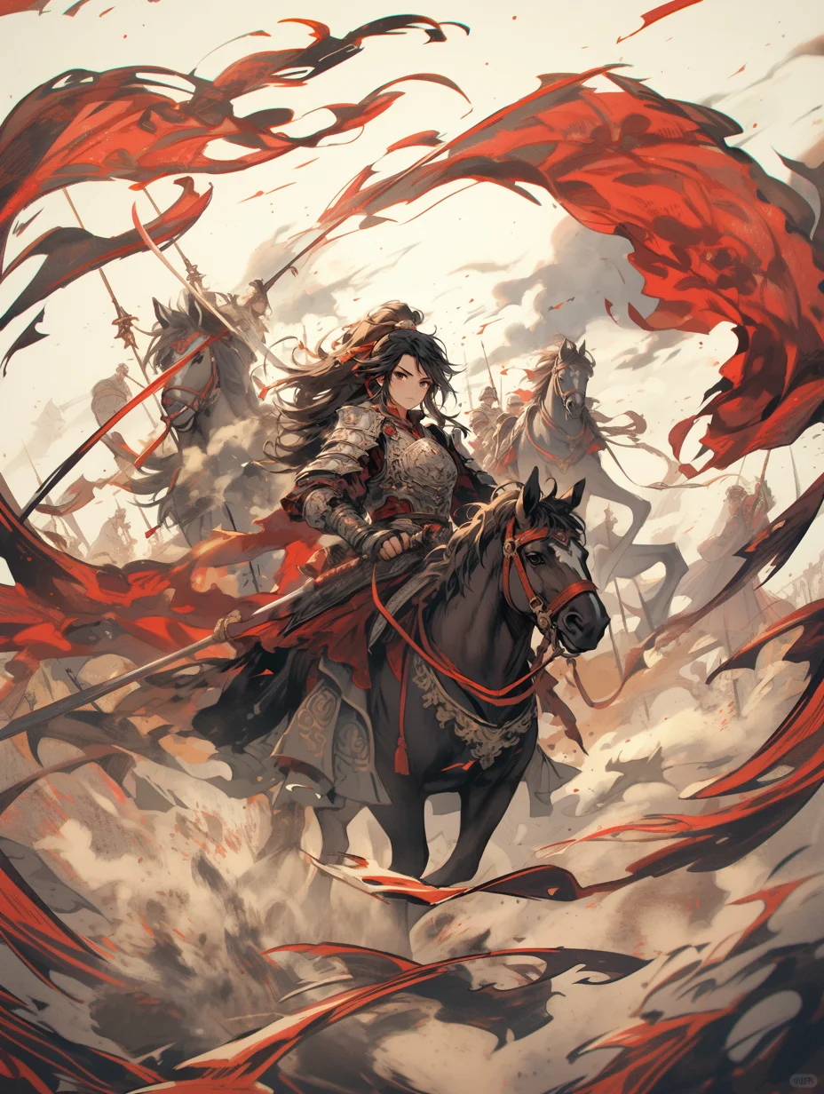 AI绘国风二次元国漫风巾帼英雄Midjourney