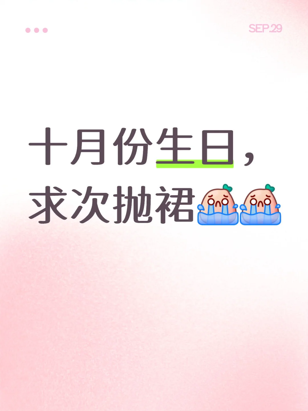 十月份生日，求次抛裙
