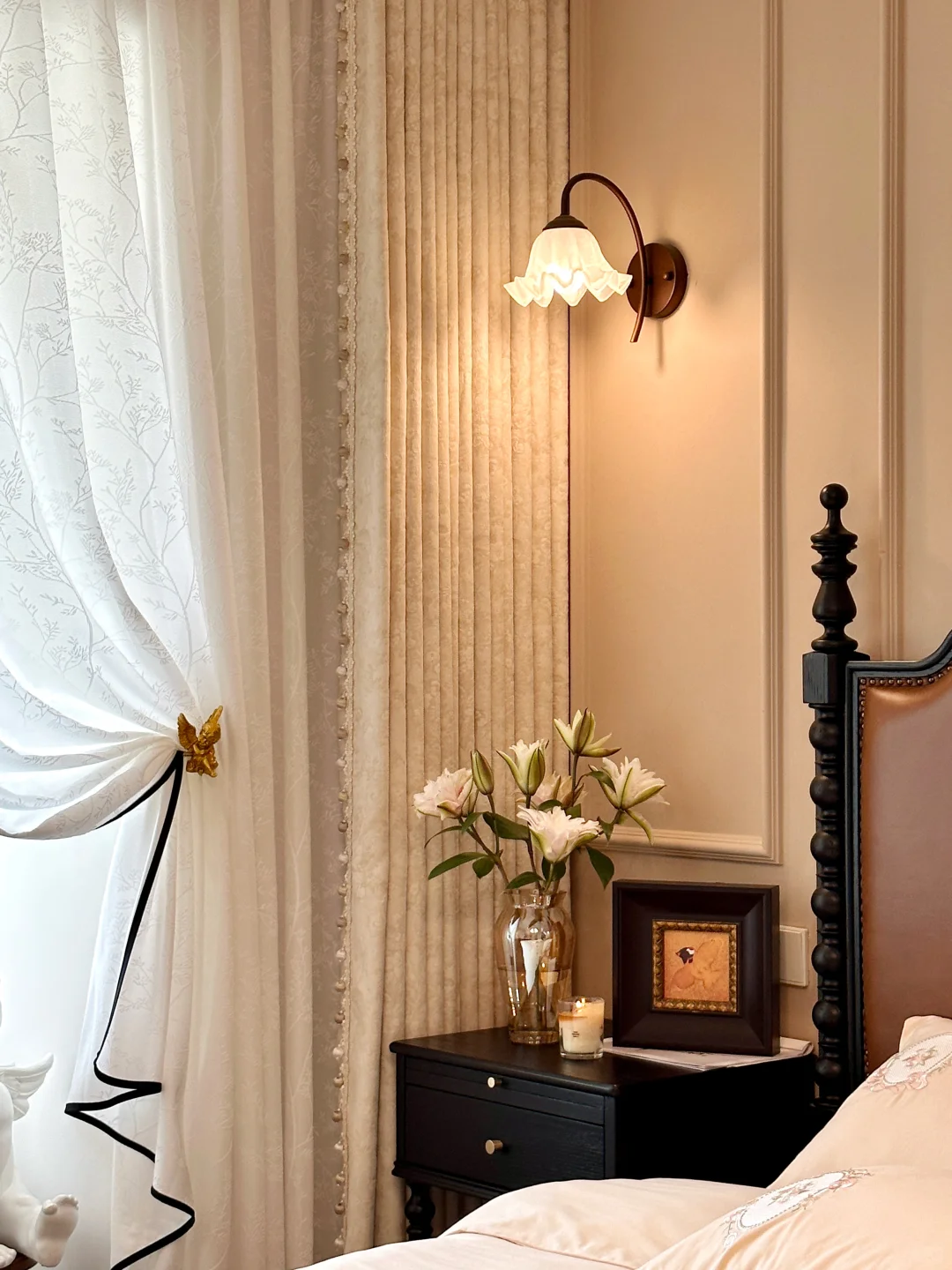 窗帘搭配思路✨法式复古风卧室氛围感拉满