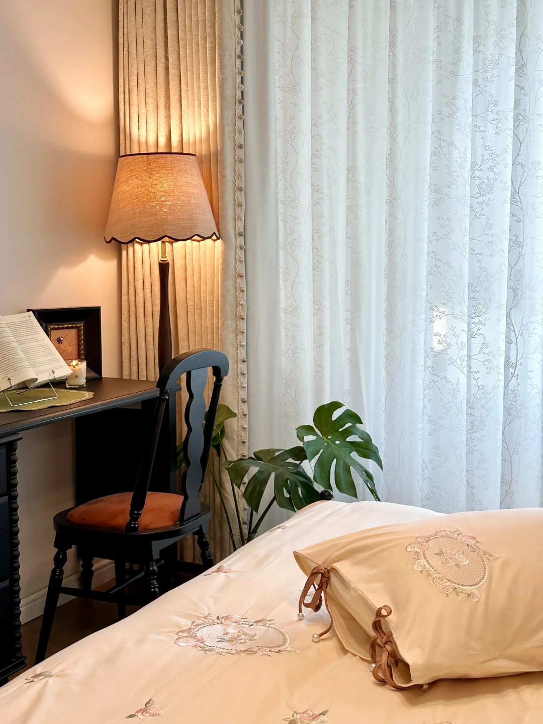 窗帘搭配思路✨法式复古风卧室氛围感拉满