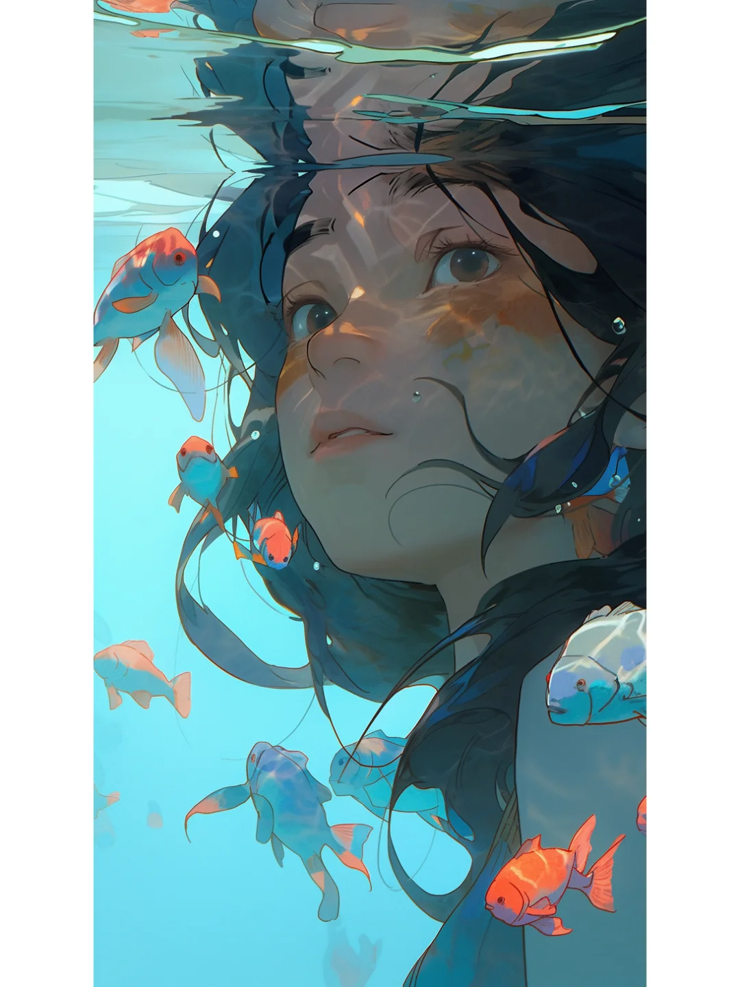 水下少女||夏天就应该用它当壁纸
