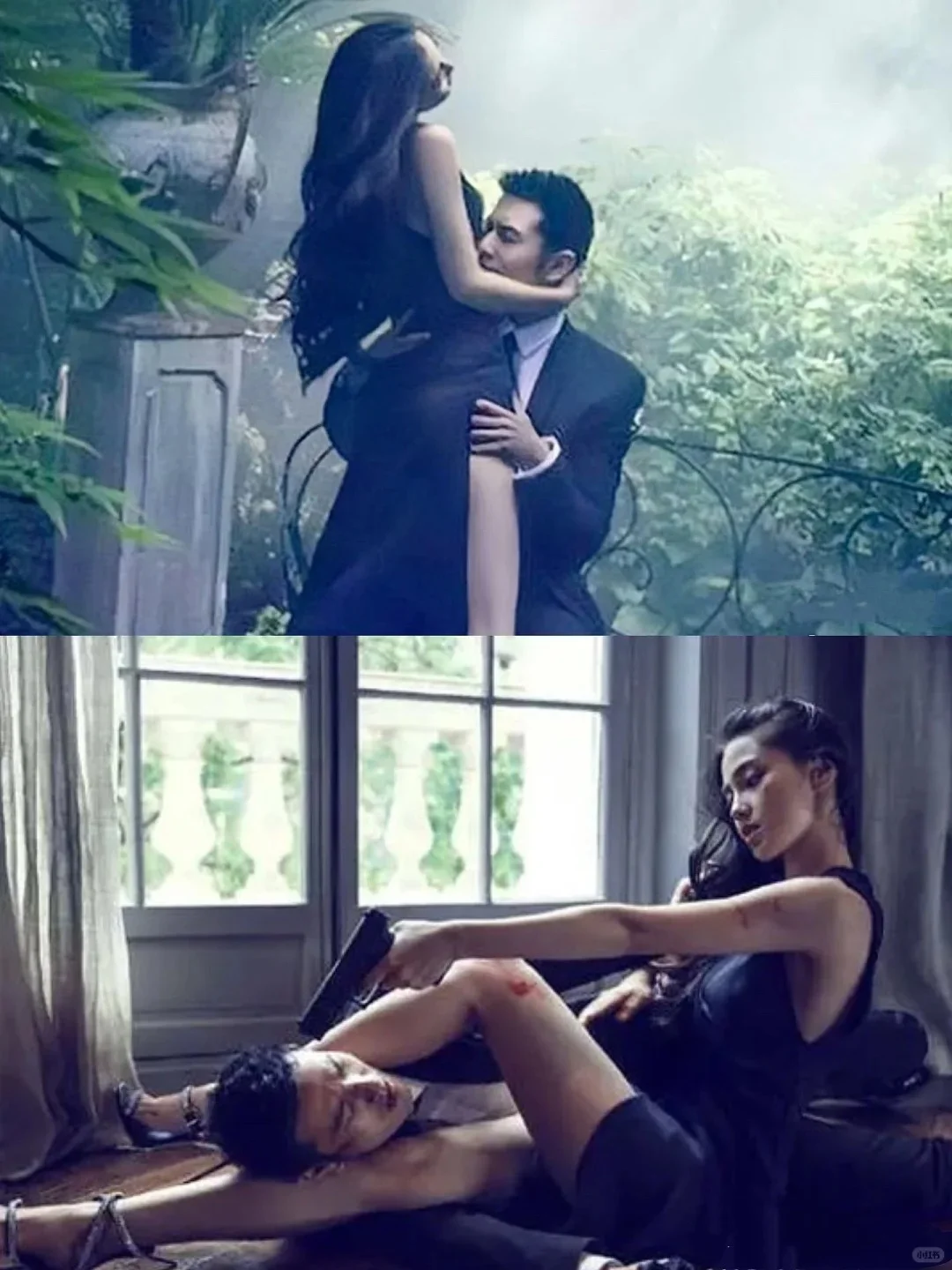 原来杨颖和黄晓明的婚纱照都玩这么花...