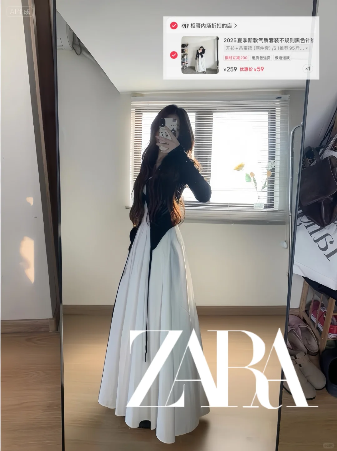 Zara这件套装裙真的太美了😍限时59💰