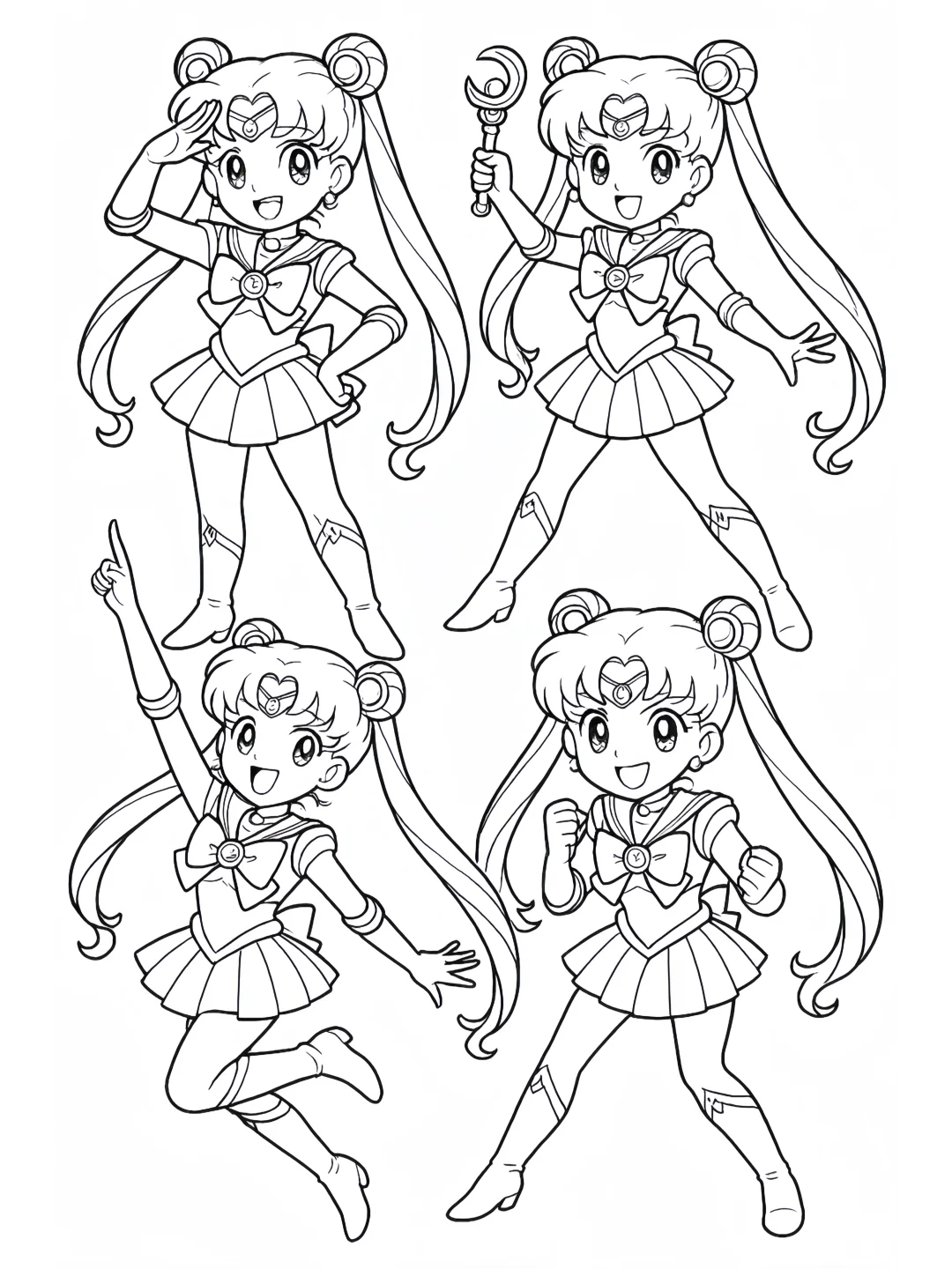 一起来画简笔画-美少女战士