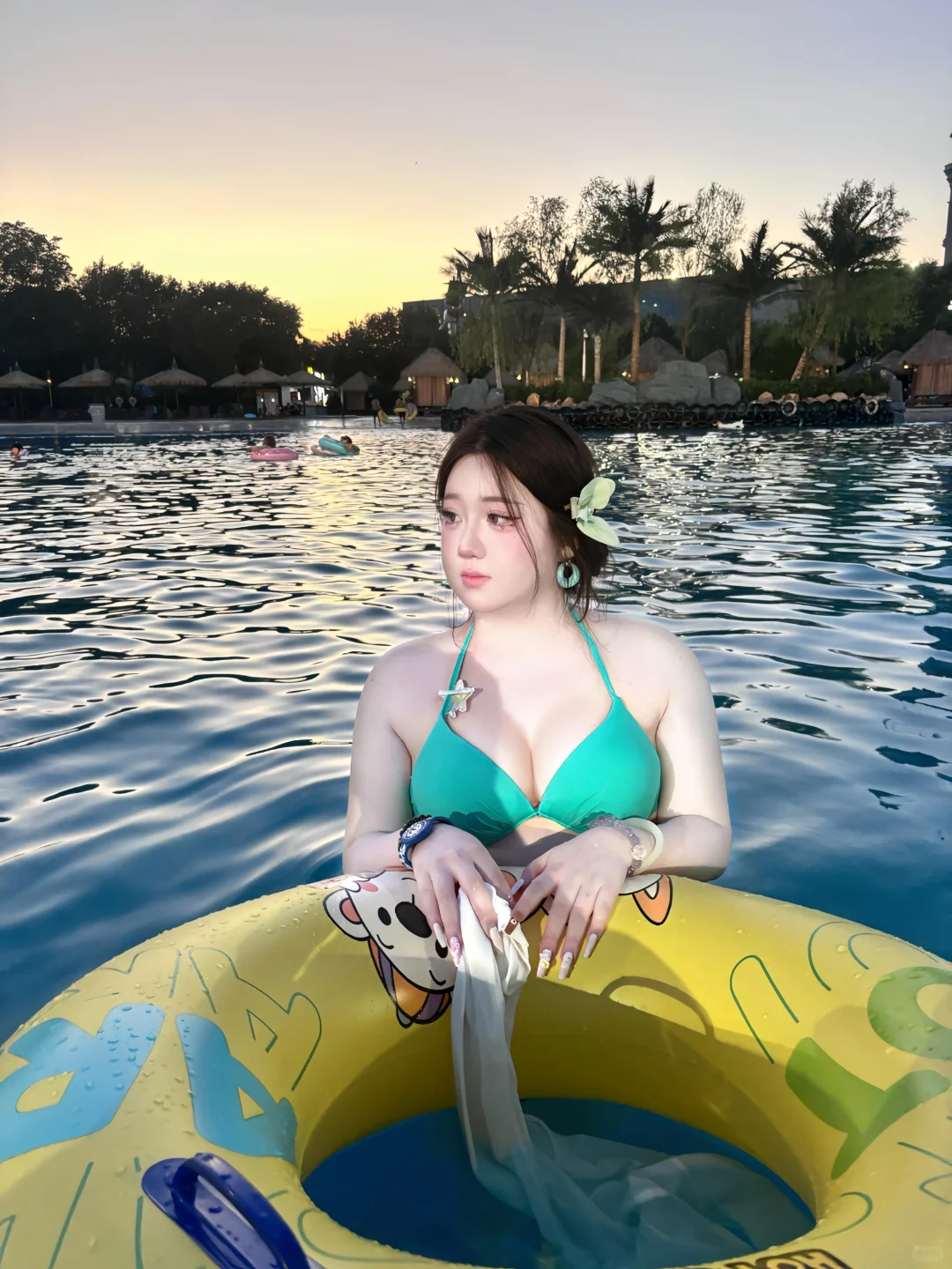 水上乐园🎢｜🩵泳装拍照水灵灵蓝色系🩵
