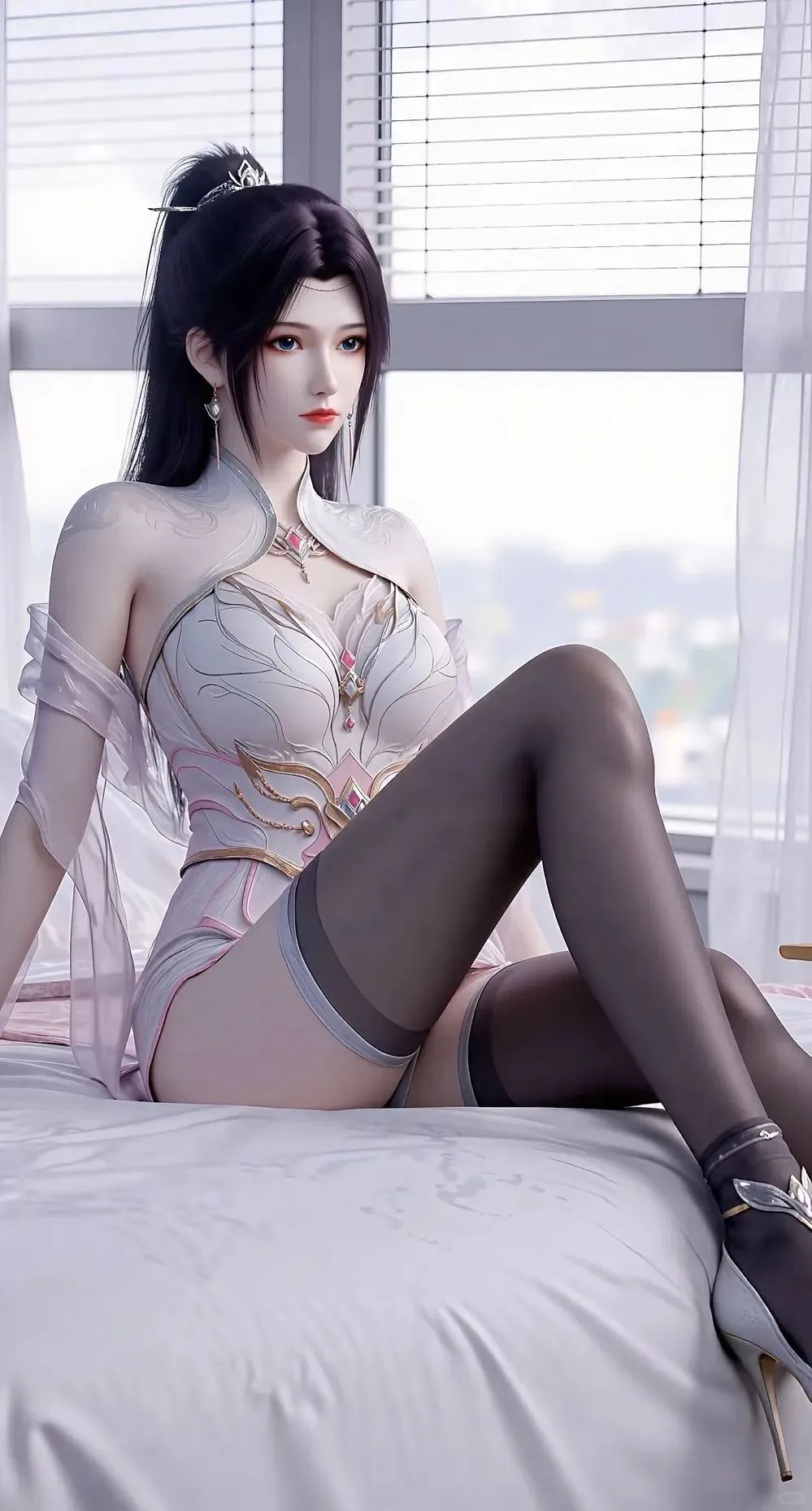 云韵:青丝飘逸,意韵悠扬。