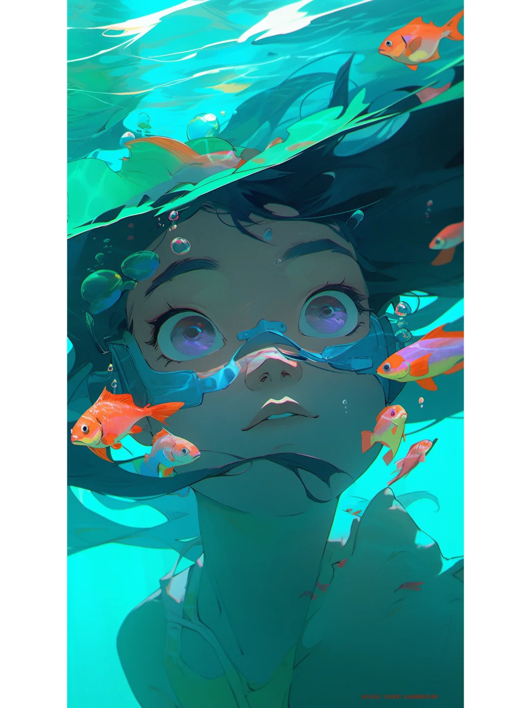 水下少女||夏天就应该用它当壁纸