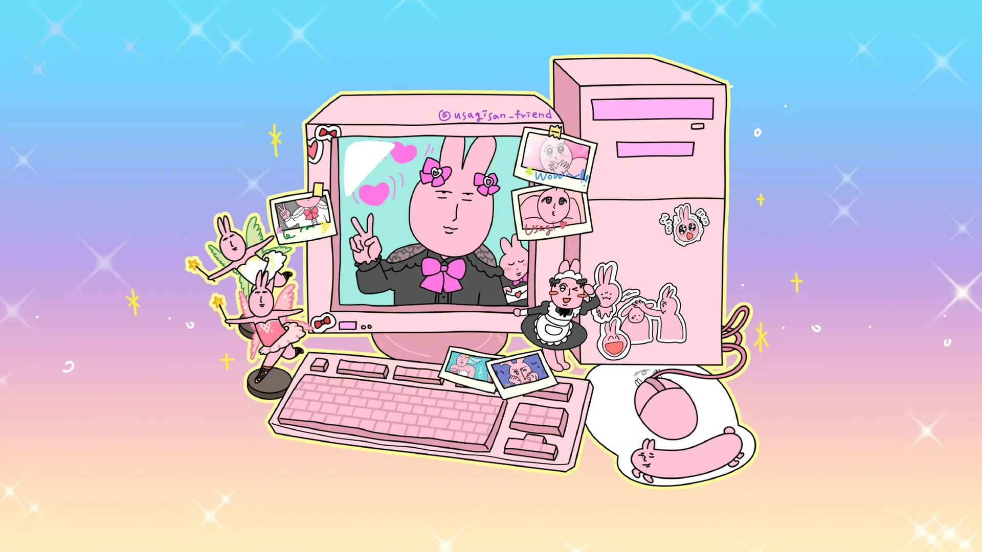 粉红兔😆电脑壁纸