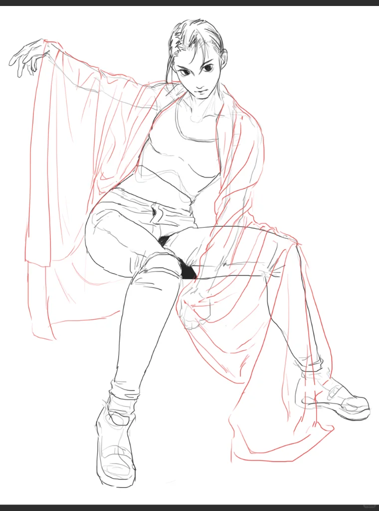 跟女神画好舒服