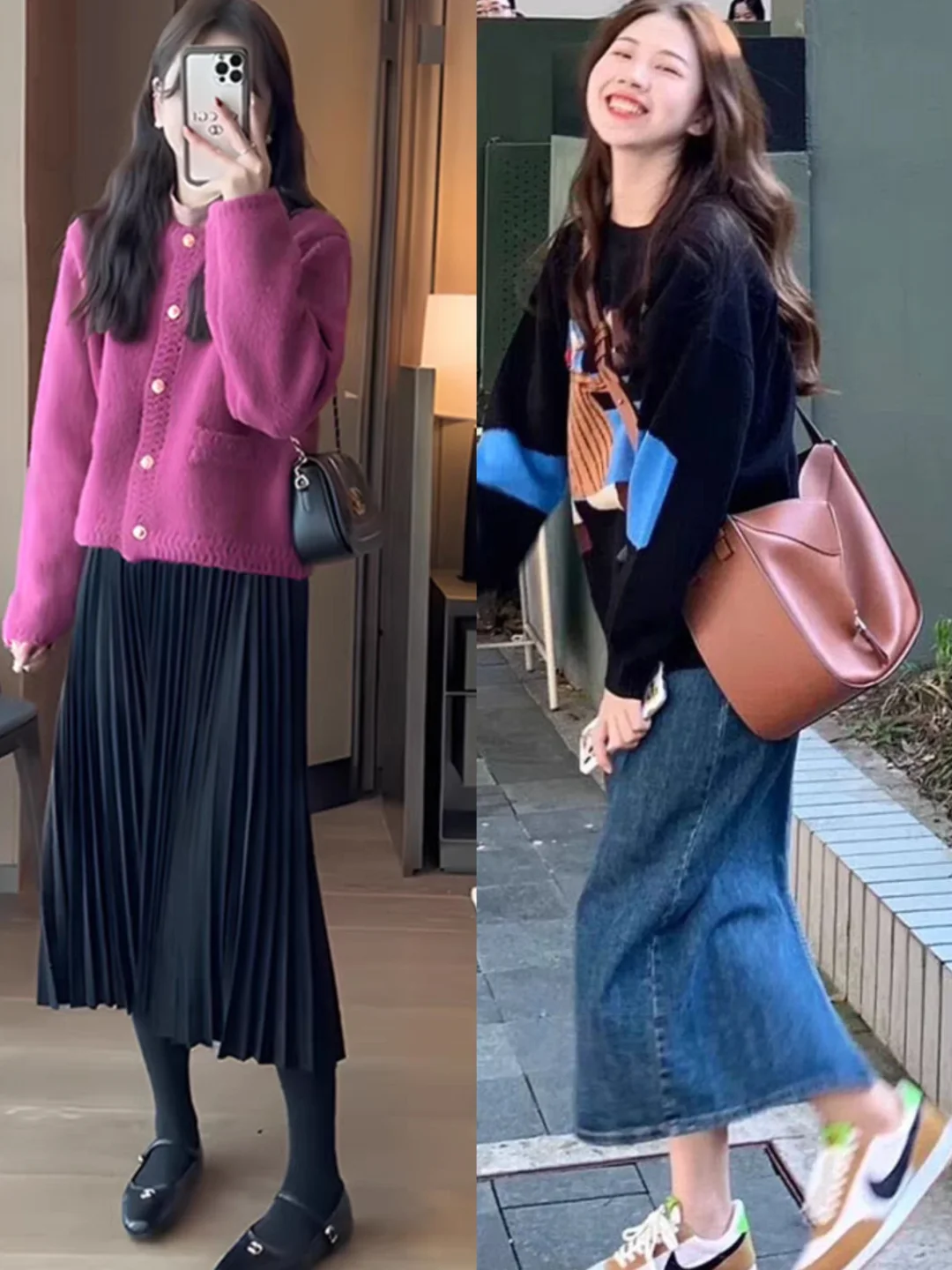 春季女生裙装降温时髦保暖又知性的穿搭