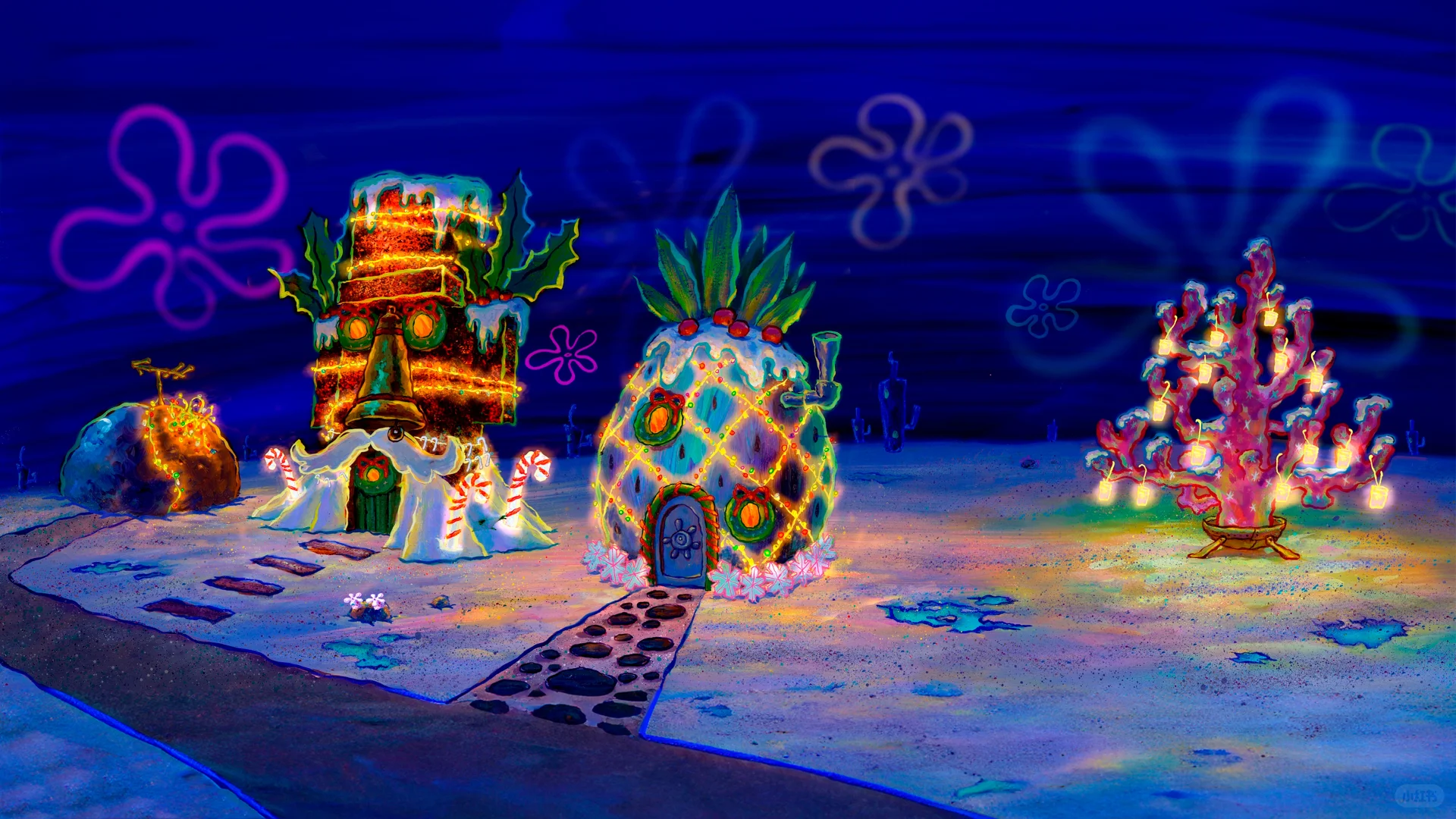 海绵宝宝桌面锁屏适配Winter Conch Street