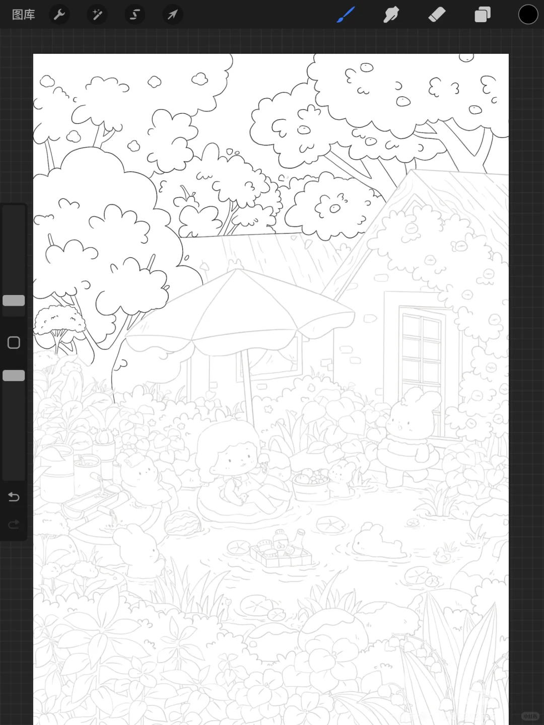 【11/100】控笔练习打卡✅夏日小花园