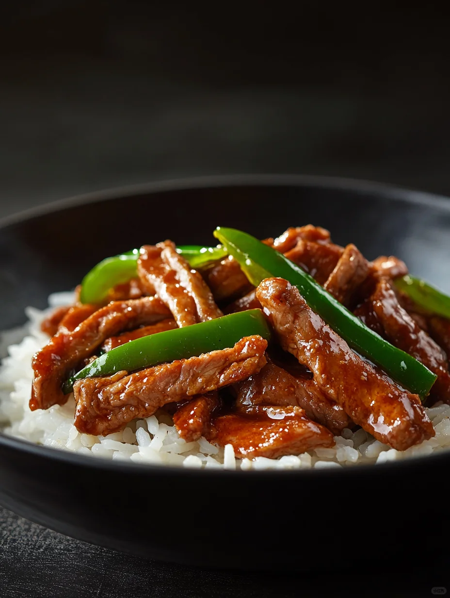 Midjourney美食摄影 青椒肉丝盖浇饭 附咒语