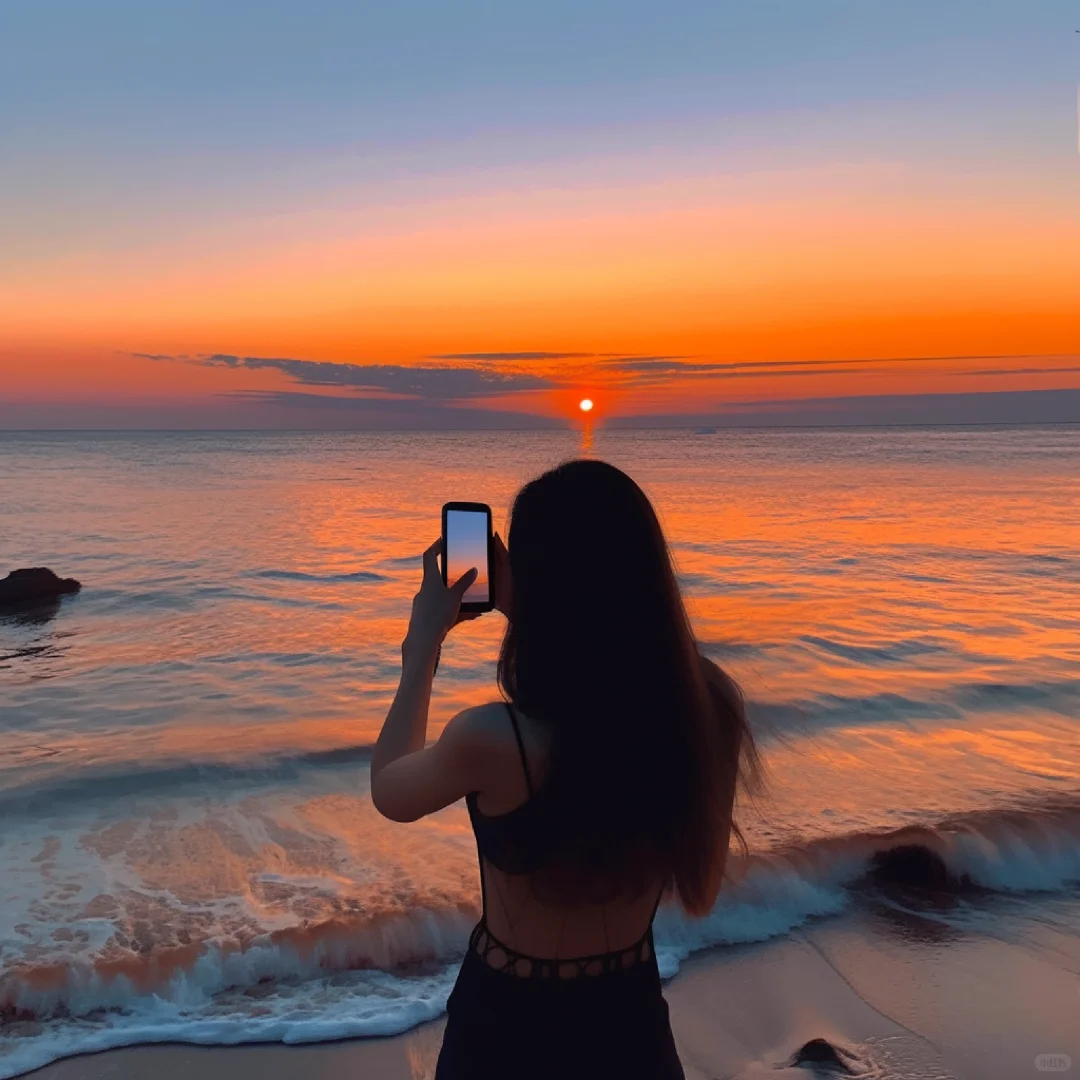 夕阳下