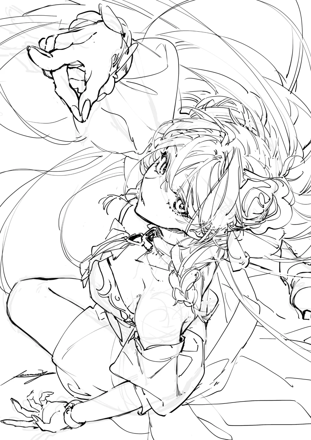 人物动作线稿临摹参考