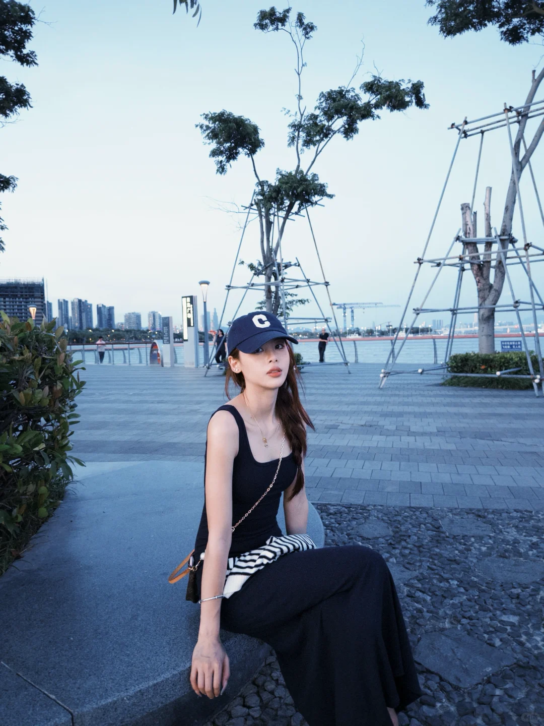 夏日 海边 晚风