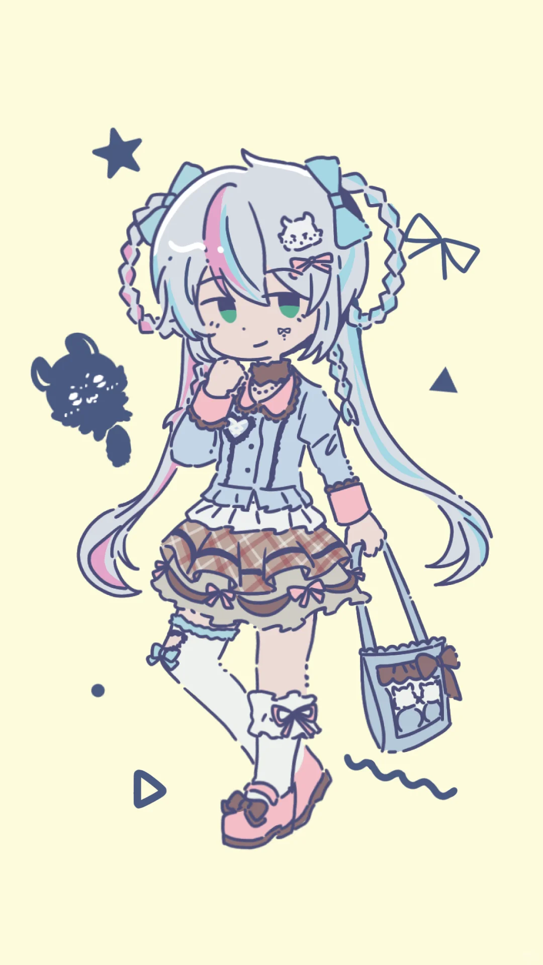 收此女线条小人所有制品