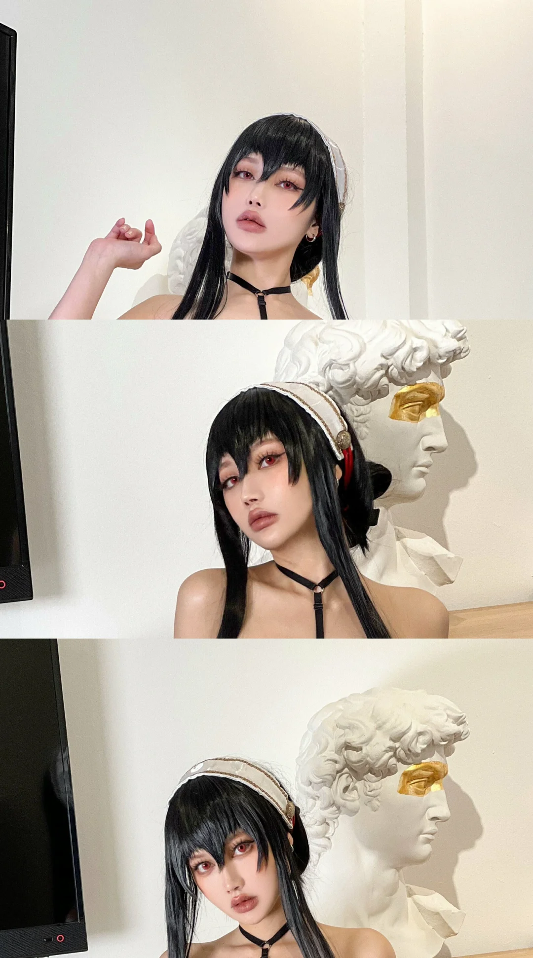 你伪造的红色连衣裙