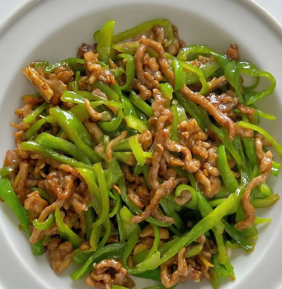🌟【爆款家常菜】青椒肉丝这样做,好香!