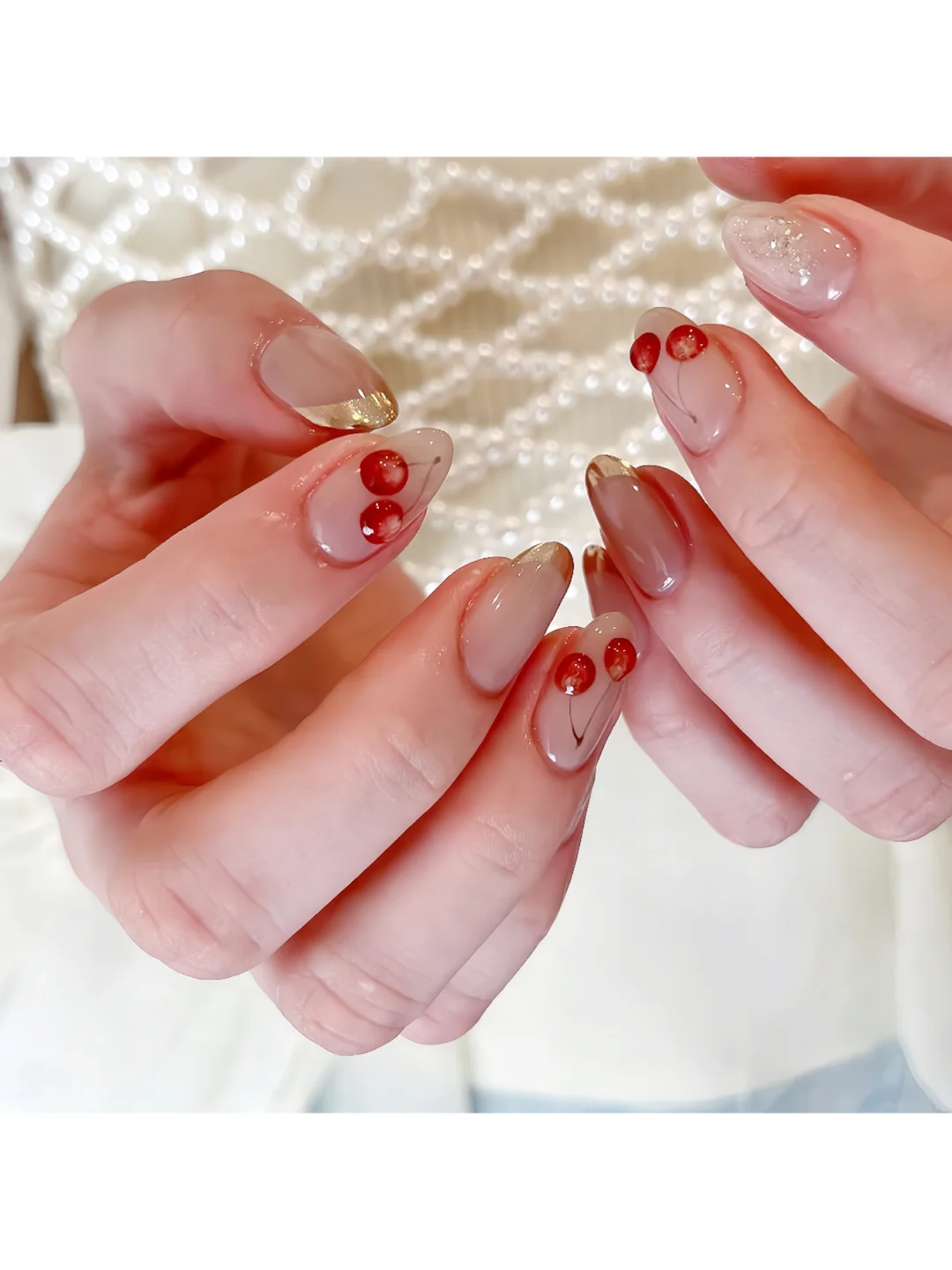 秋冬美甲怎么选💅🏻|甜妹少女感樱桃美甲🍒