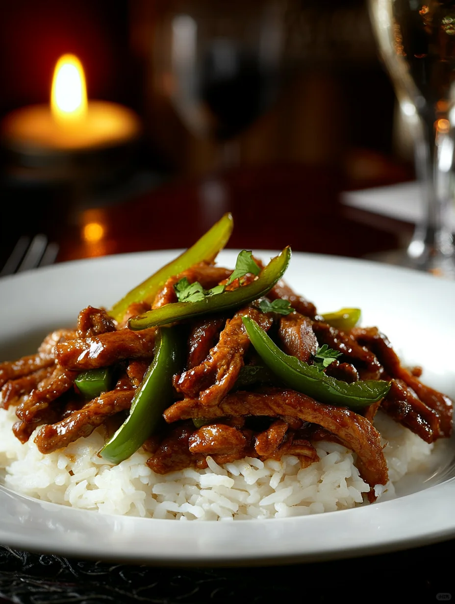 Midjourney美食摄影 青椒肉丝盖浇饭 附咒语