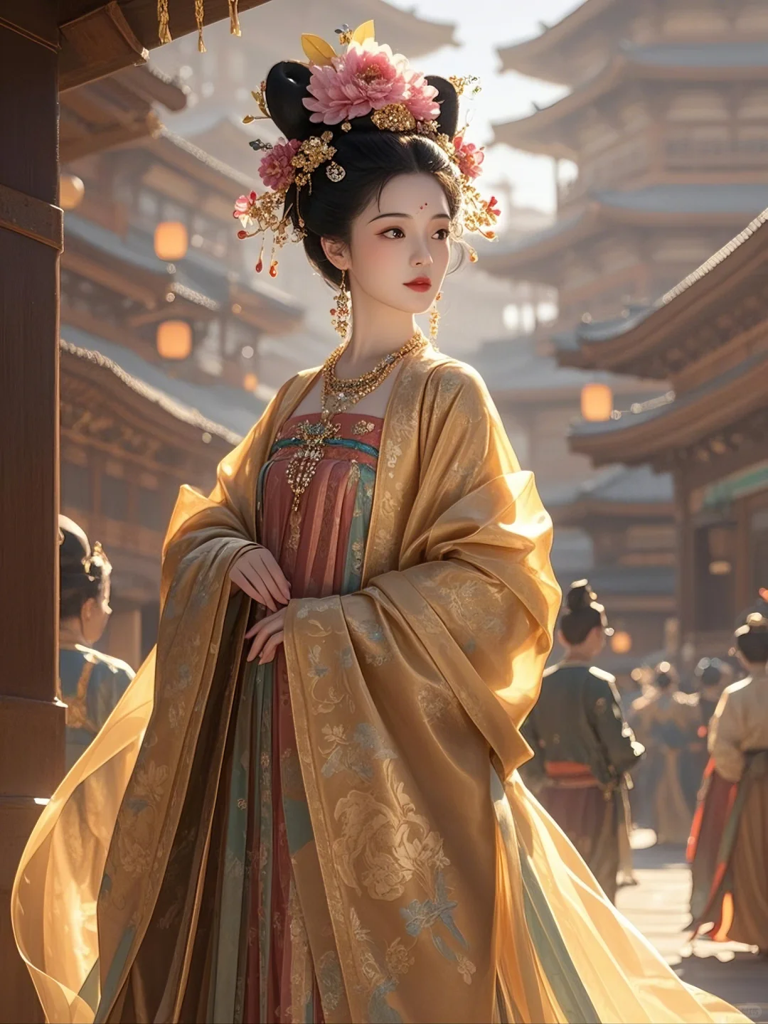 长安夜，佳人归，🎉“云想衣裳花想容”