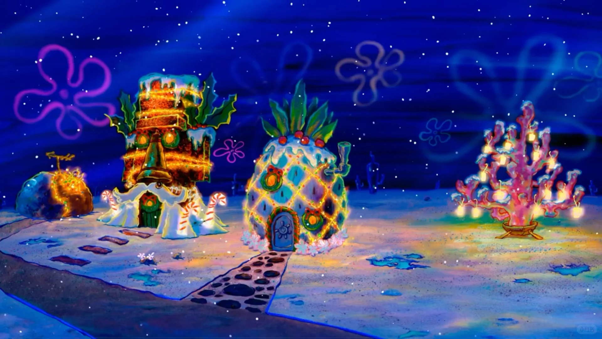 海绵宝宝桌面锁屏适配Winter Conch Street