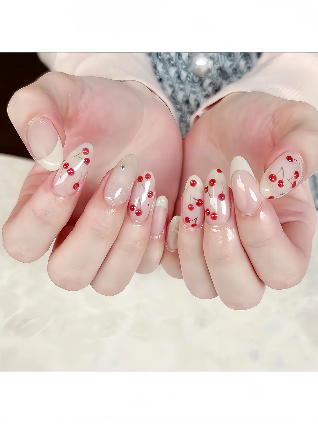 秋冬美甲怎么选💅🏻|甜妹少女感樱桃美甲🍒