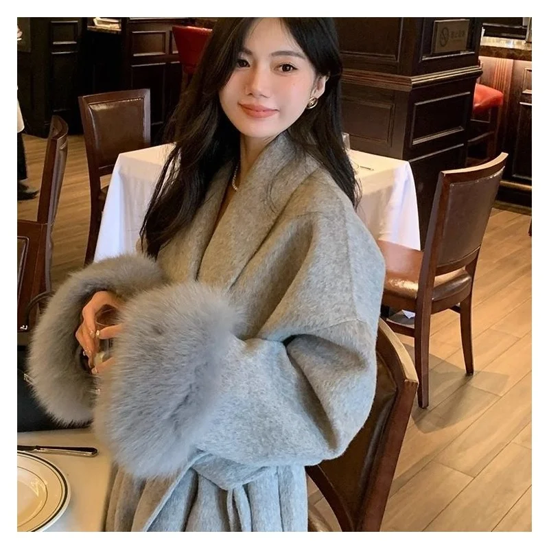 🦊女神范狐狸毛大衣👗