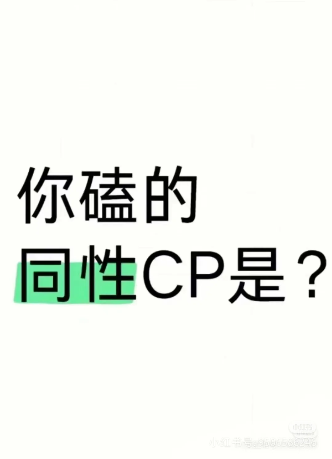 你磕的同性CP是？