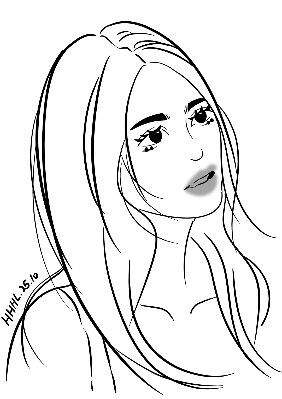 人物手绘头像|方蕾来啦