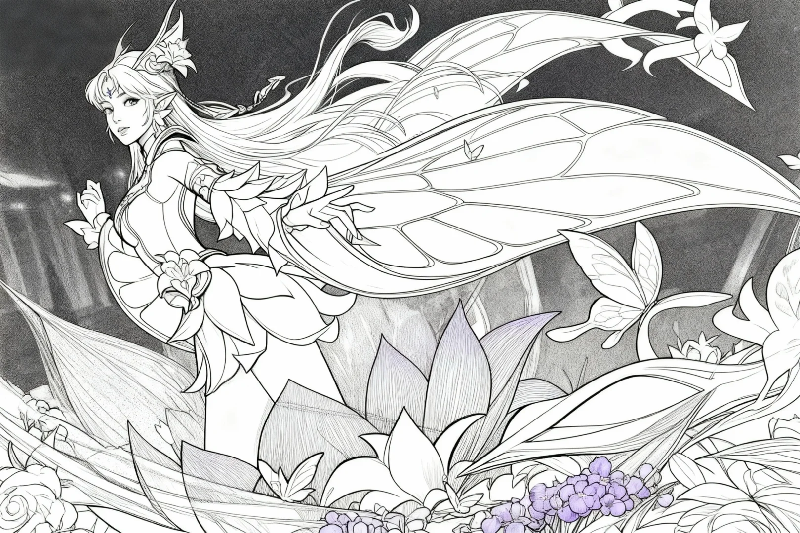 貂蝉皮肤线稿（自画）