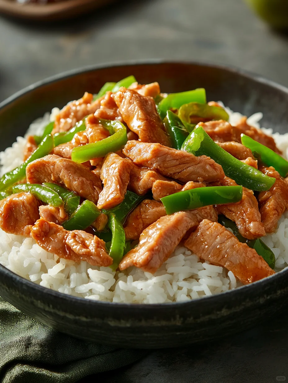 Midjourney美食摄影 青椒肉丝盖浇饭 附咒语