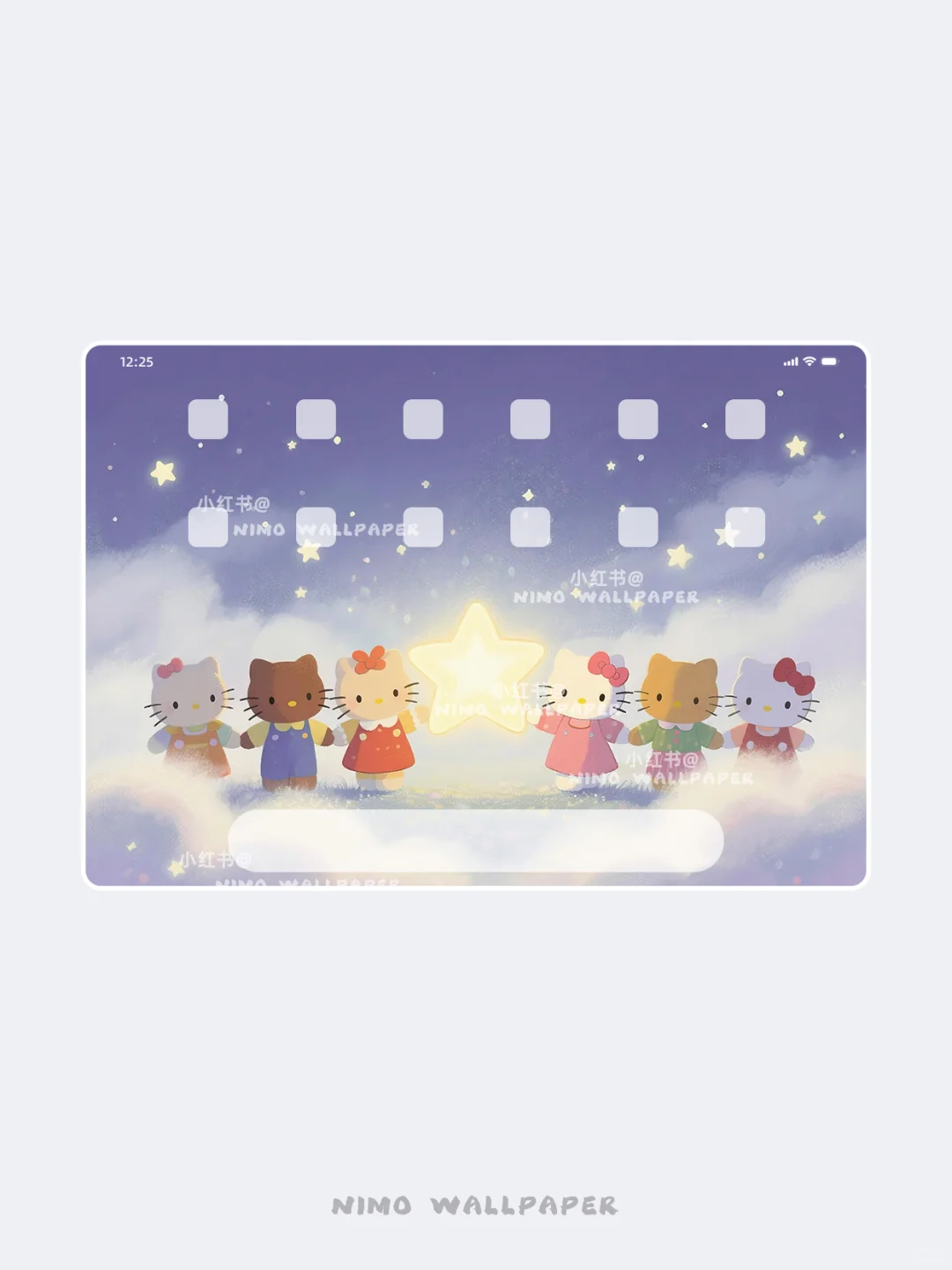 HelloKitty✨手拉手向星星许愿～丨iPad壁纸