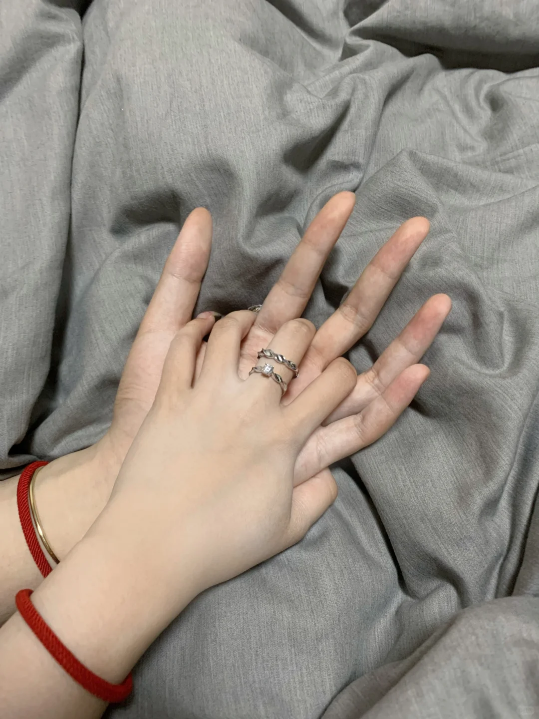 不露脸情侣照超有氛围感💍