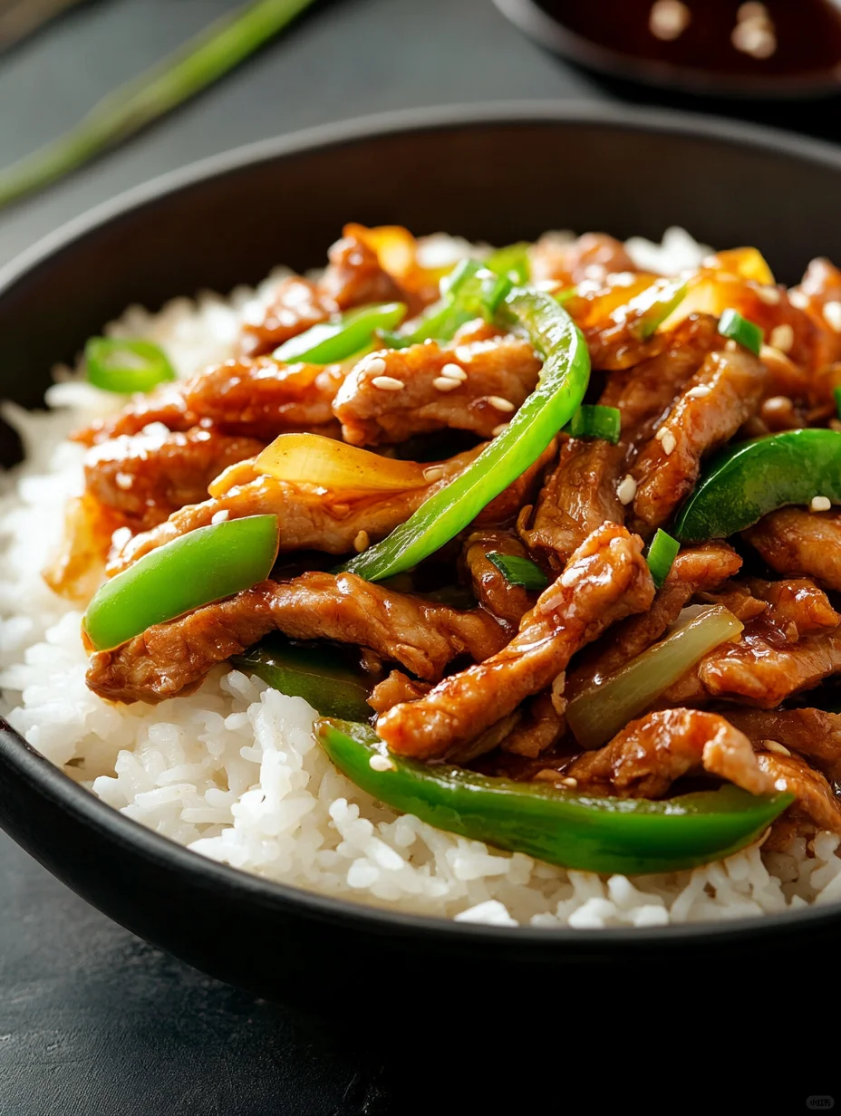 Midjourney美食摄影 青椒肉丝盖浇饭 附咒语