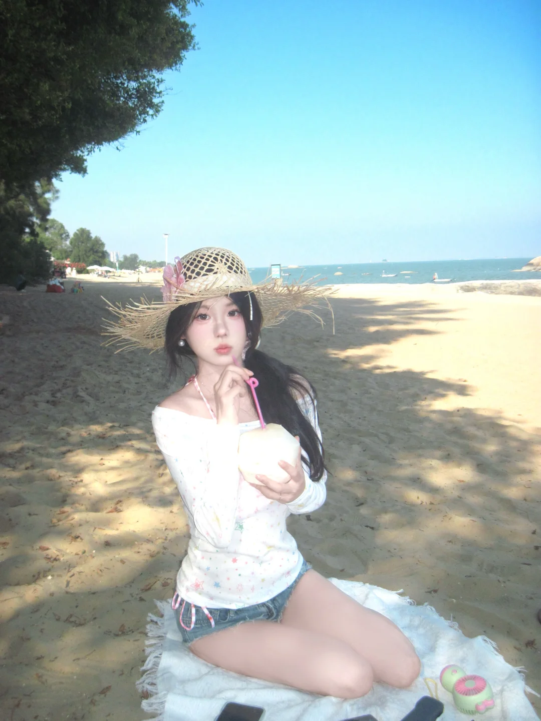 海边和野餐垫也太出片了吧!