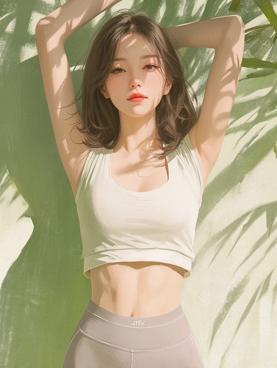 赎回马甲线的夏天🌿穿瑜伽服的女人蕞美