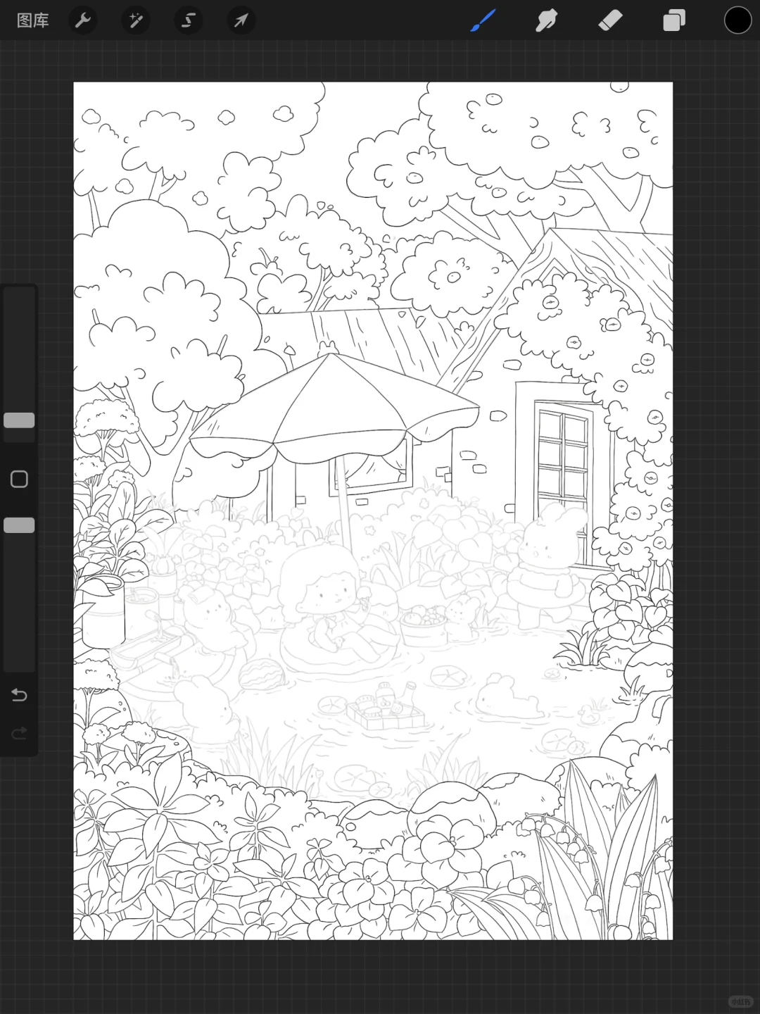 【11/100】控笔练习打卡✅夏日小花园