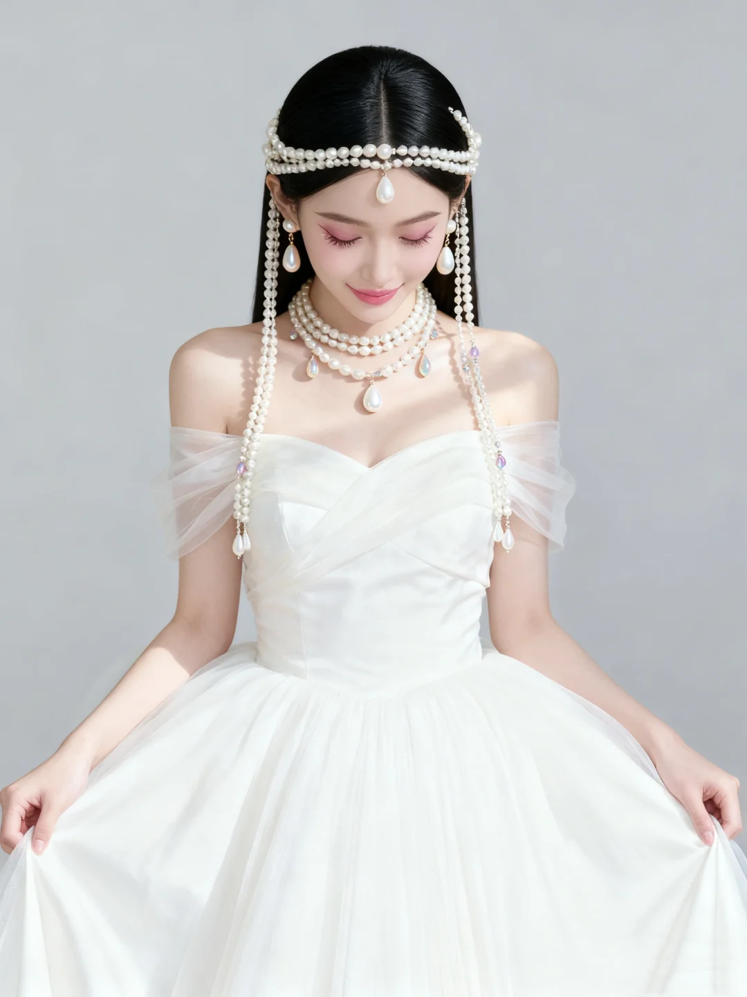 1分钟get同款韩系珍珠少女写真～（附口令）